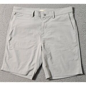 Tasc Logo Bamboo‎ Blend Stretch 9" Gray Shorts Men's Size 36 Tailored Fit